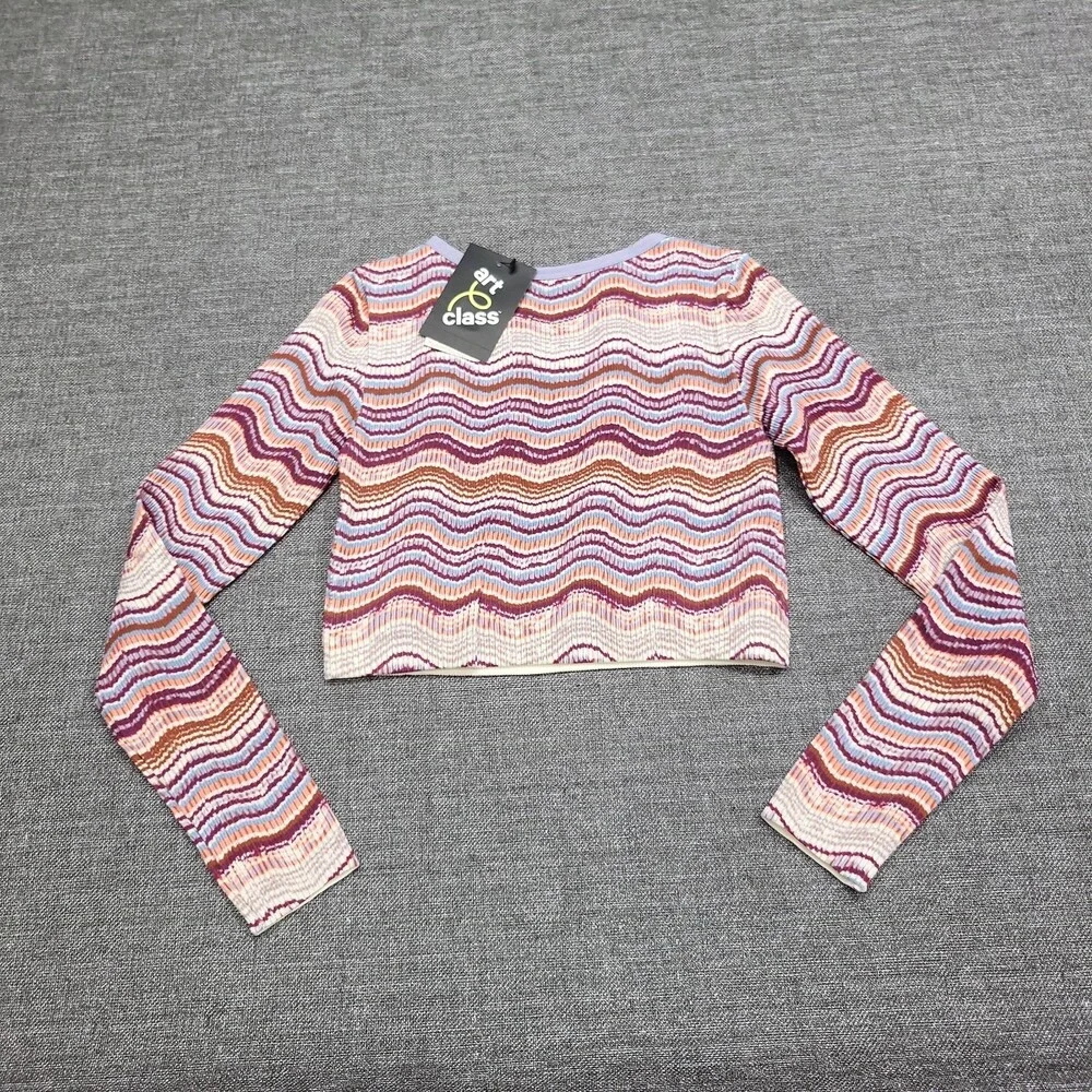 Art Class Kids Long Sleeves Printed Blouse Tee Shirt Top Size Medium 8